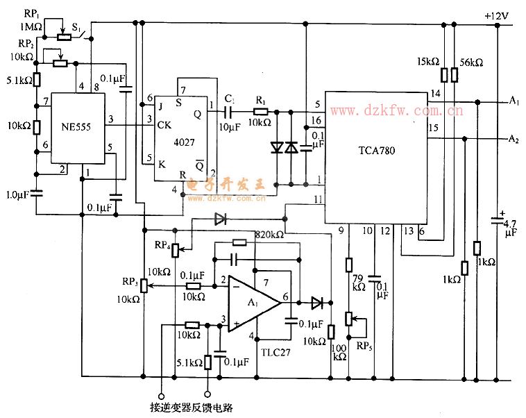 TCA780逆变器PWM控制电路图